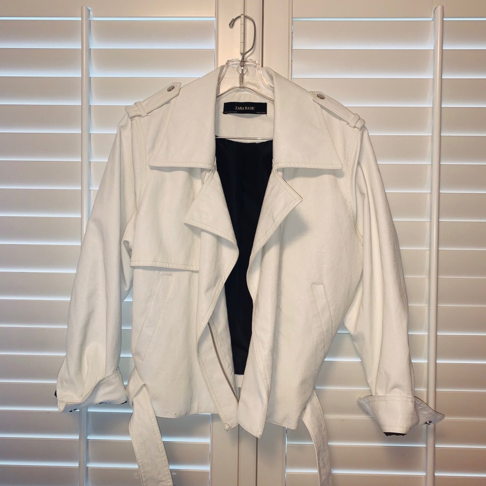 Zara white biker dress s
